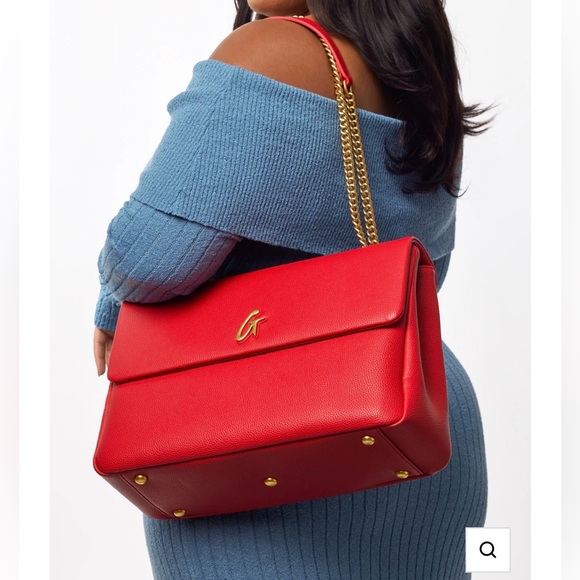 Glamaholic Large Flap Bag Red - Picture 6 of 6